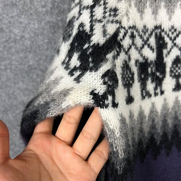 NEW WITH TAG Alpaca Connection Purple Patterned Sweater Zip up Hoodie Women’s S‎ - Picture 5 of 9